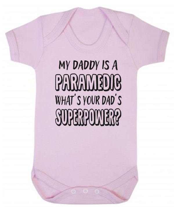 Baby Vest – "My Daddy Is A Paramedic What's Your Dad's Superpower?" - Image 2