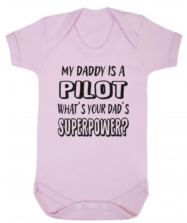 Baby Vest – "My Daddy Is A Pilot What's Your Dad's Superpower?" - Image 2