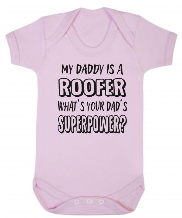 Baby Vest – "My Daddy Is A Roofer What's Your Dad's Superpower?" - Image 2