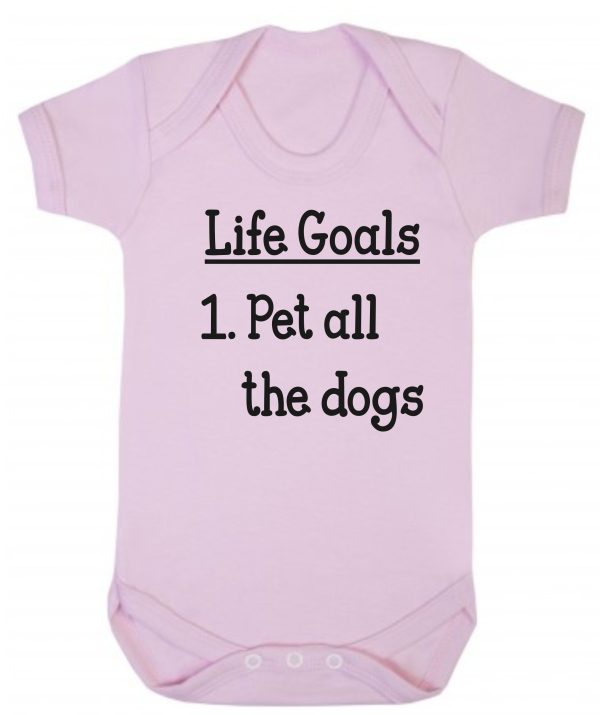 Baby Vest – "Life Goals: Pet All The Dogs"