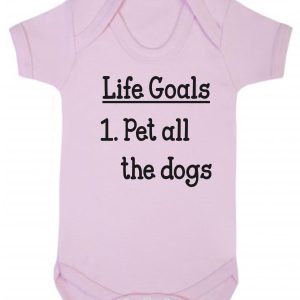 Baby Vest – "Life Goals: Pet All The Dogs"