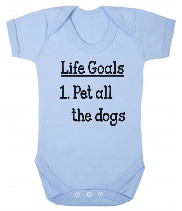 Baby Vest – "Life Goals: Pet All The Dogs" - Image 2