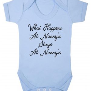 Baby Vest – "What Happens At Nanny's Stays At Nanny's"