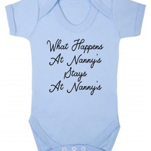Baby Vest – "What Happens At Nanny's Stays At Nanny's"