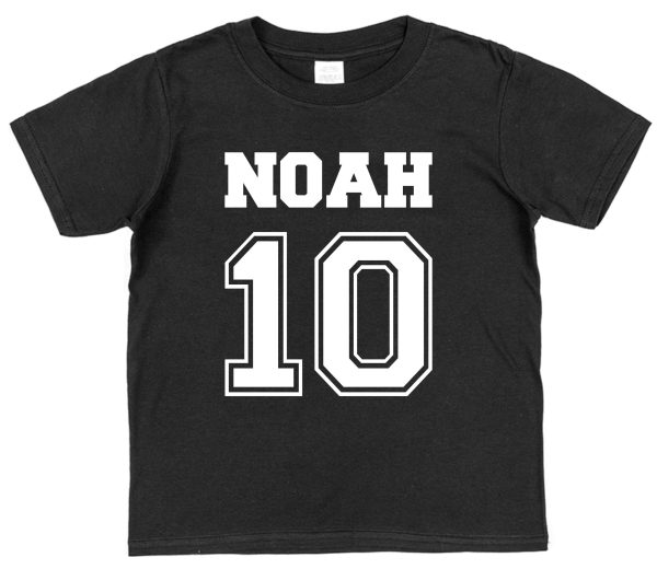 Personalised Birthday T-Shirt - Varsity Style Name & Age - Image 10