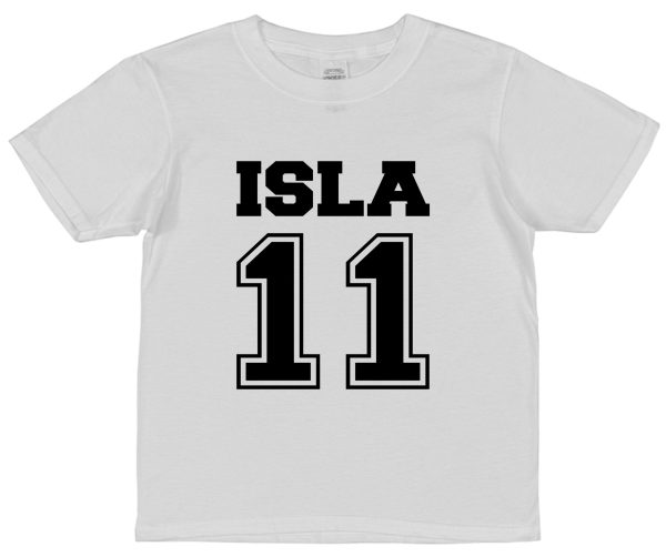 Personalised Birthday T-Shirt - Varsity Style Name & Age - Image 2
