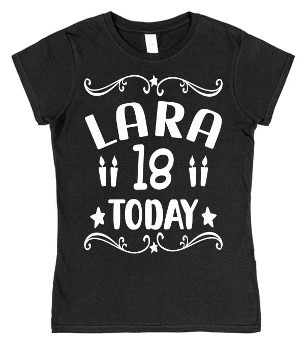 Personalised Birthday T-Shirt - Name & Age Today - Image 2