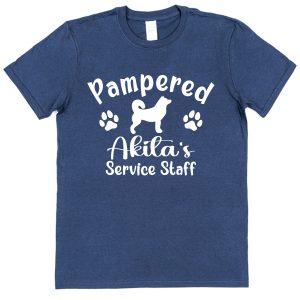 Akita T-Shirt - "Pampered Akita's Service Staff"