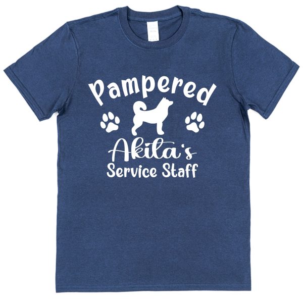 Akita T-Shirt - "Pampered Akita's Service Staff"