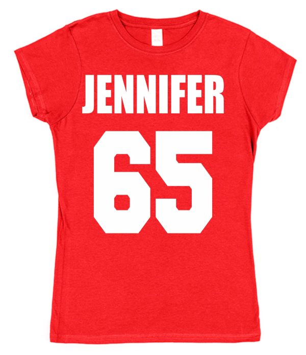 Personalised Birthday T-Shirt - Athletic Style Name & Number - Image 3