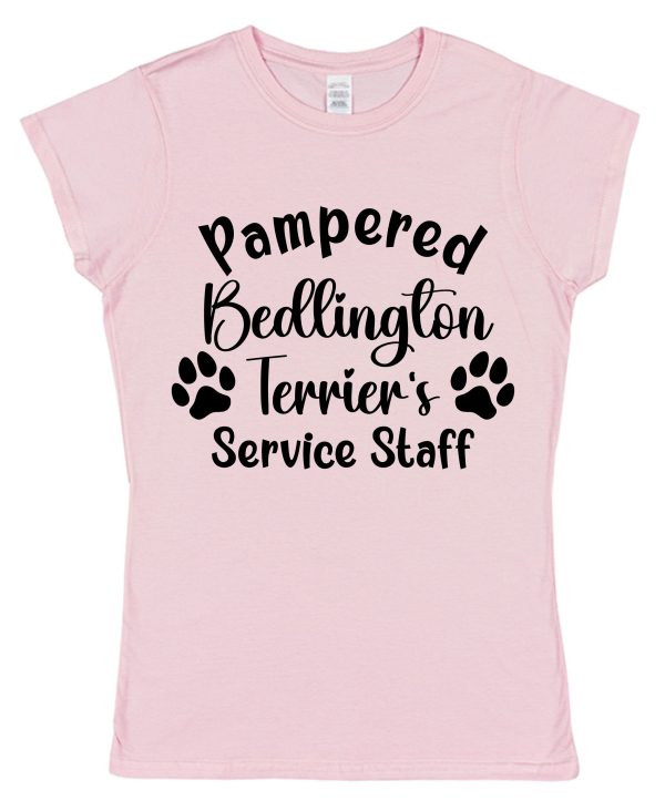 Bedlington Terrier T-Shirt - "Pampered Bedlington Terrier's Service Staff"