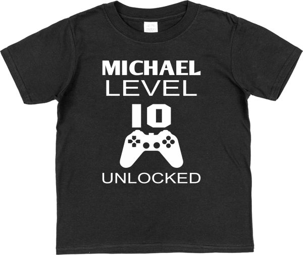 Personalised Birthday T-Shirt - Level Unlocked