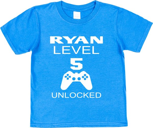 Personalised Birthday T-Shirt - Level Unlocked - Image 3