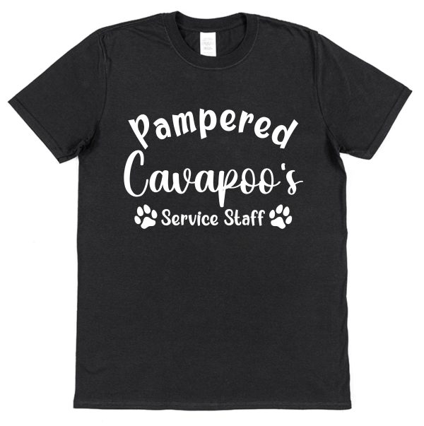 Cavapoo T-Shirt - "Pampered Cavapoo's Service Staff" - Image 2
