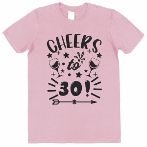 Personalised Birthday T-Shirt — "Cheers To (Any Age)"