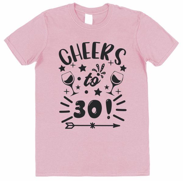 Personalised Birthday T-Shirt — "Cheers To (Any Age)"