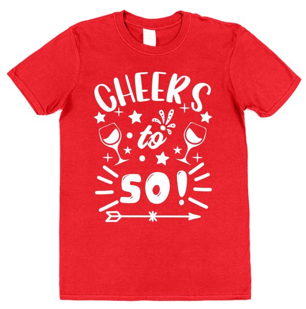 Personalised Birthday T-Shirt — "Cheers To (Any Age)" - Image 2
