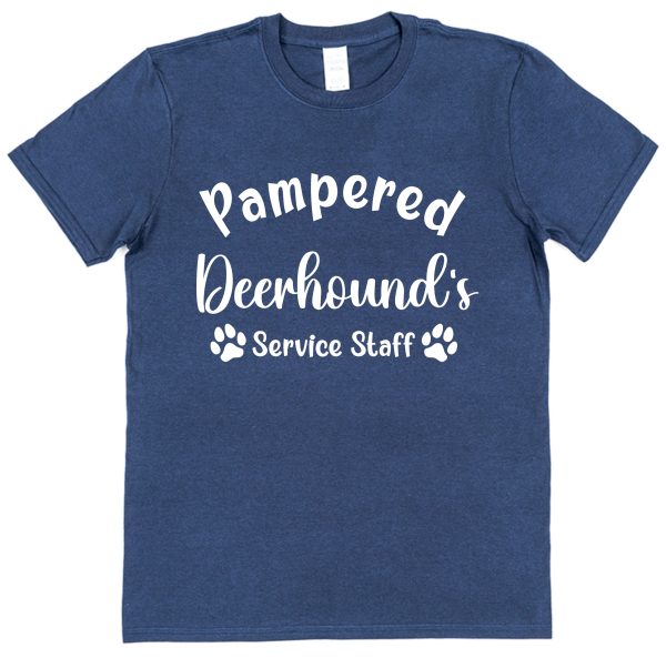 Deerhound T-Shirt - "Pampered Deerhound's Service Staff" - Image 2