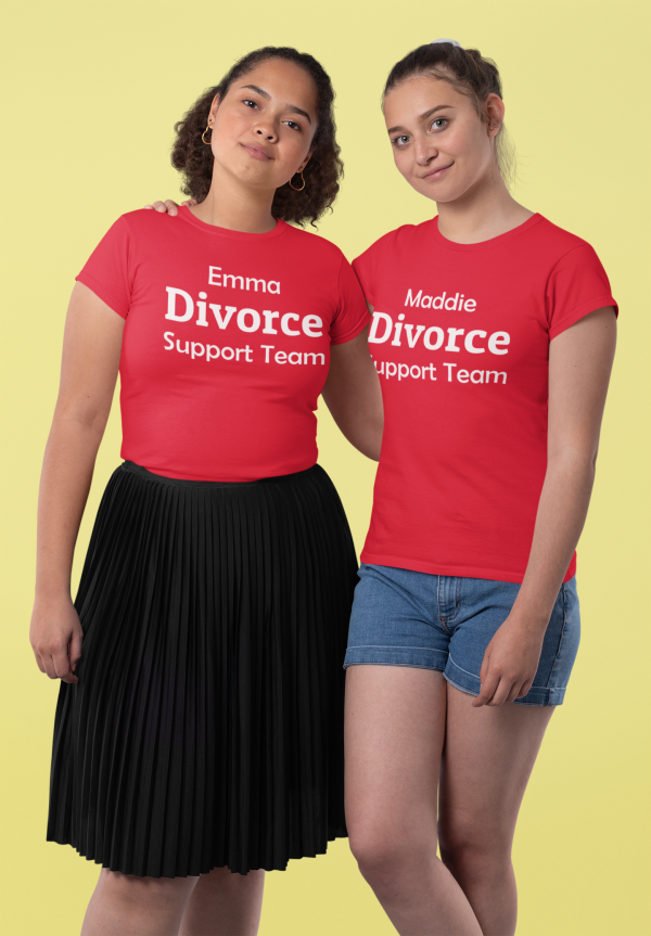 Personalised Divorce T-Shirt - "Divorce Support Team" - Image 3