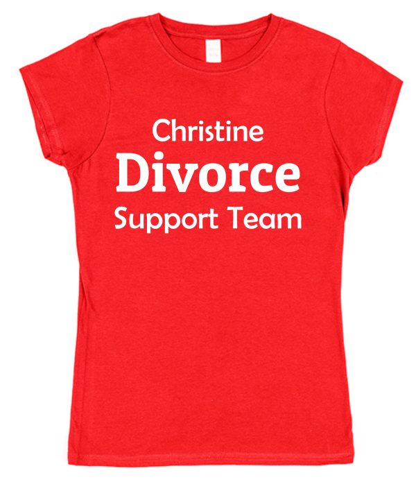 Personalised Divorce T-Shirt - "Divorce Support Team" - Image 2