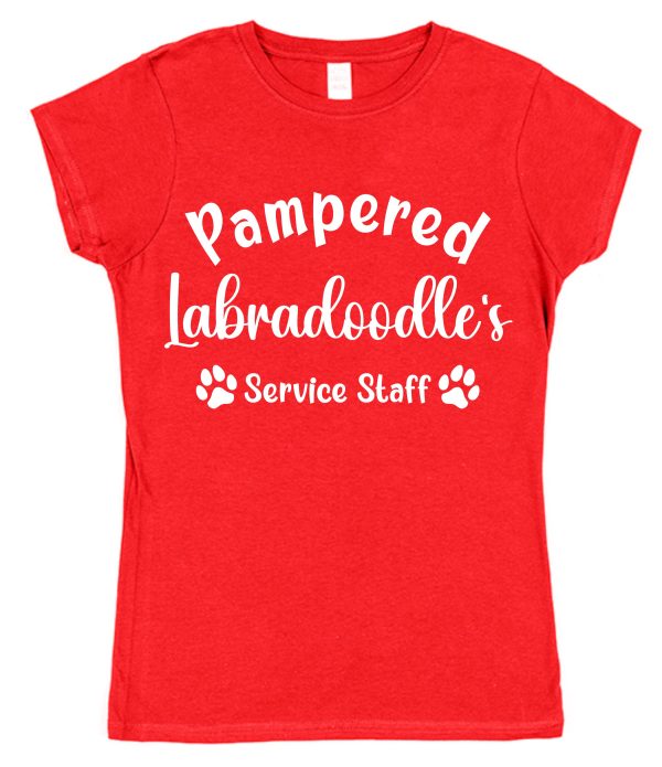 Labradoodle T-Shirt - "Pampered Labradoodle's Service Staff" - Image 2