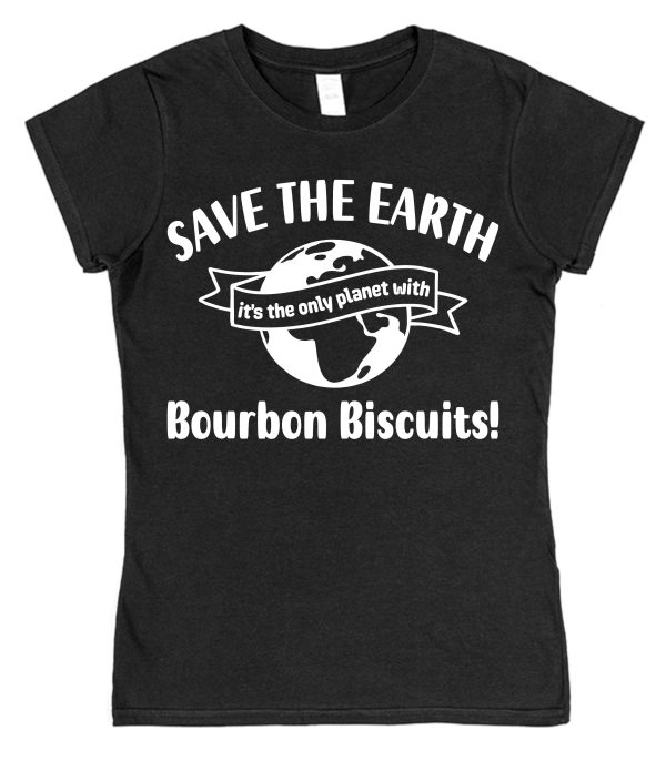 Bourbon Biscuits T-Shirt – "Save The Earth" - Image 3