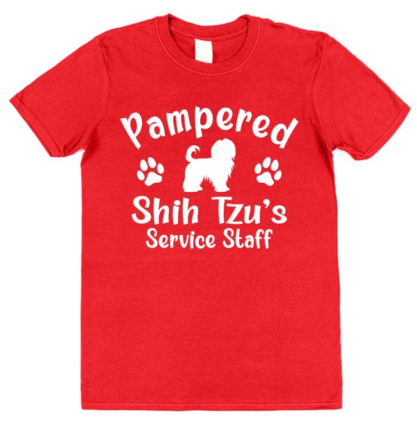 Shih Tzu T-Shirt - "Pampered Shih Tzu's Service Staff" - Image 2