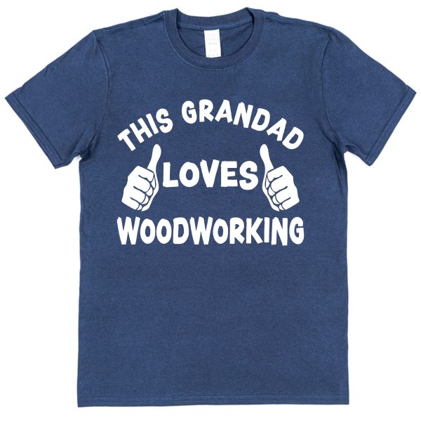 Woodworker Grandad T-Shirt — "This Grandad Loves Woodworking" - Image 2