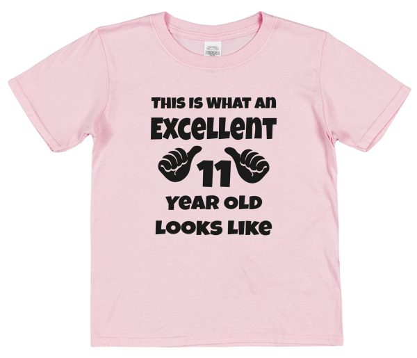 Kid's Birthday T-Shirt – "This Is What An Excellent 11 Year Old Looks Like"