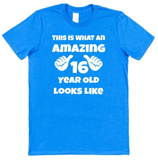 Personalised Birthday T-Shirt — "This Is What An Amazing (Any Age) Old Looks Like" - Image 6