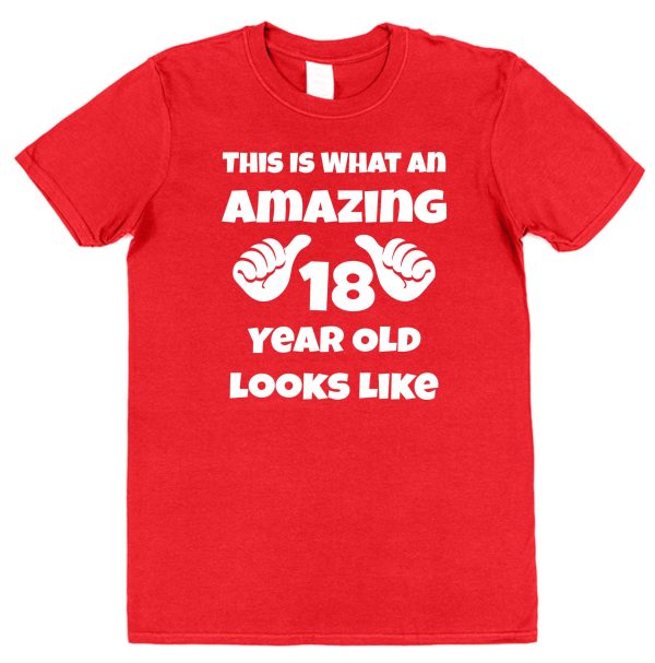 Personalised Birthday T-Shirt — "This Is What An Amazing (Any Age) Old Looks Like" - Image 5