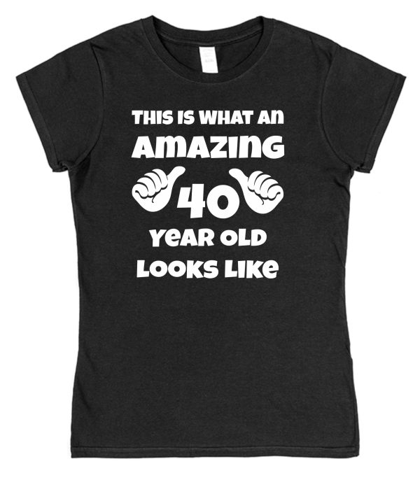 Personalised Birthday T-Shirt — "This Is What An Amazing (Any Age) Old Looks Like" - Image 3