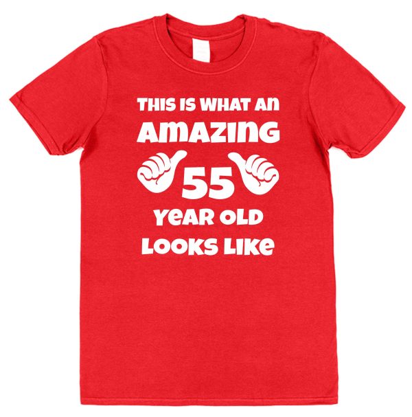 Personalised Birthday T-Shirt — "This Is What An Amazing (Any Age) Old Looks Like" - Image 2