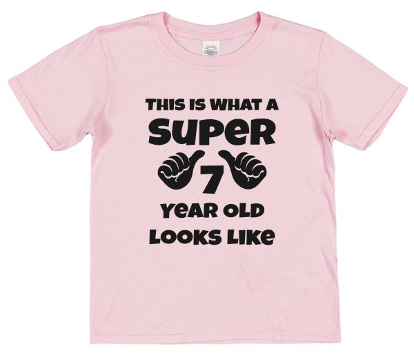 Kid's Birthday T-Shirt – "This Is What A Super 7 Year Old Looks Like"